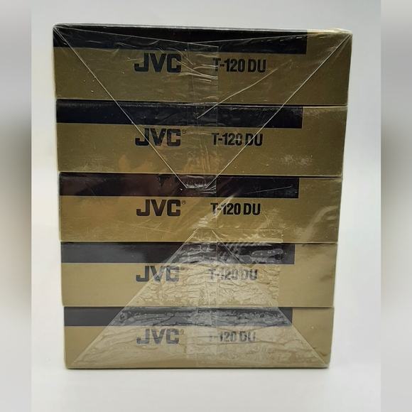 Lot of 5 JVC SX 6 Hours Blank T-120 DU VHS Video Cassette Tape New Sealed Lot - Picture 7 of 7